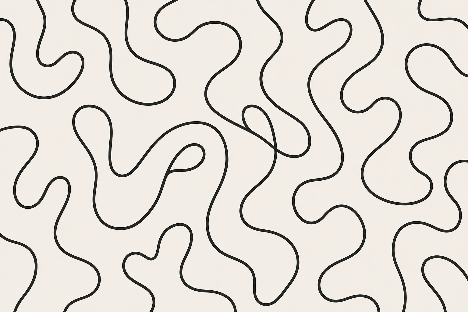 The Nesting Nook squiggle line pattern in ink on cream